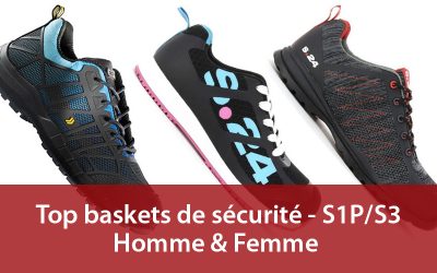 Meilleures baskets de sécurité Homme & Femme – S1P/S3