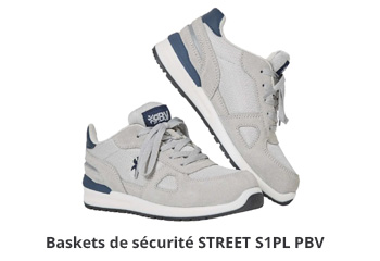 Baskets de sécurité grises STREET PBV