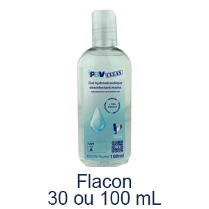Flacon solution gel hydro-alcoolique