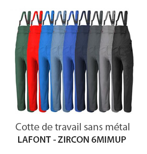 Vêtements de travail sans métal ZIRCON Lafont