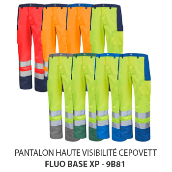 Pantalon Cepovett haute visibilité 9b81 fluo base xp