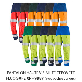 Pantalon haute-visibilité cepovett fluo safe xp 9b87