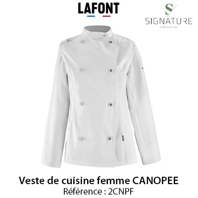 Veste de cuisine haut de gamme CANOPEE Prestige Signature