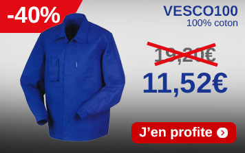 Profitez de -40% sur la veste de travail VESCO100 !