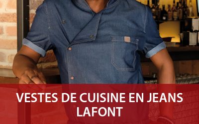 Veste de cuisine en jeans : les modèles tendances de Lafont